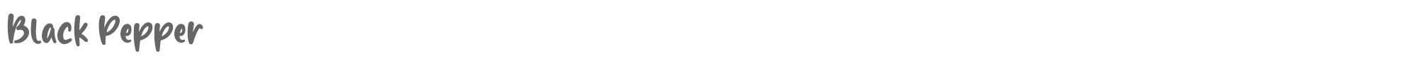 Sample characters Black Pepper Font